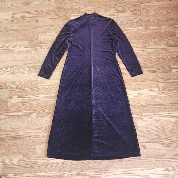 EUC Vintage Coldwater Creek Purple Velvet Dress, Size Petite Medium *HOST PICK* - Picture 7 of 11